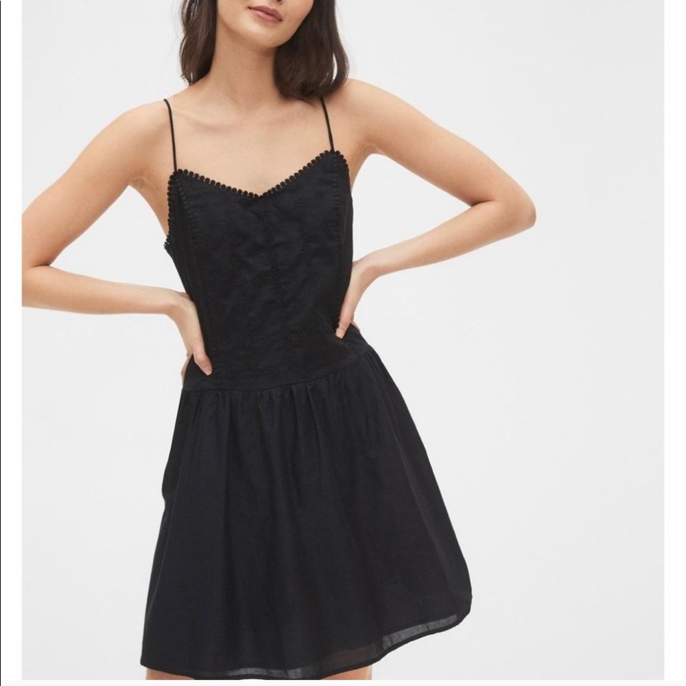 GAP embroidered mini dress.